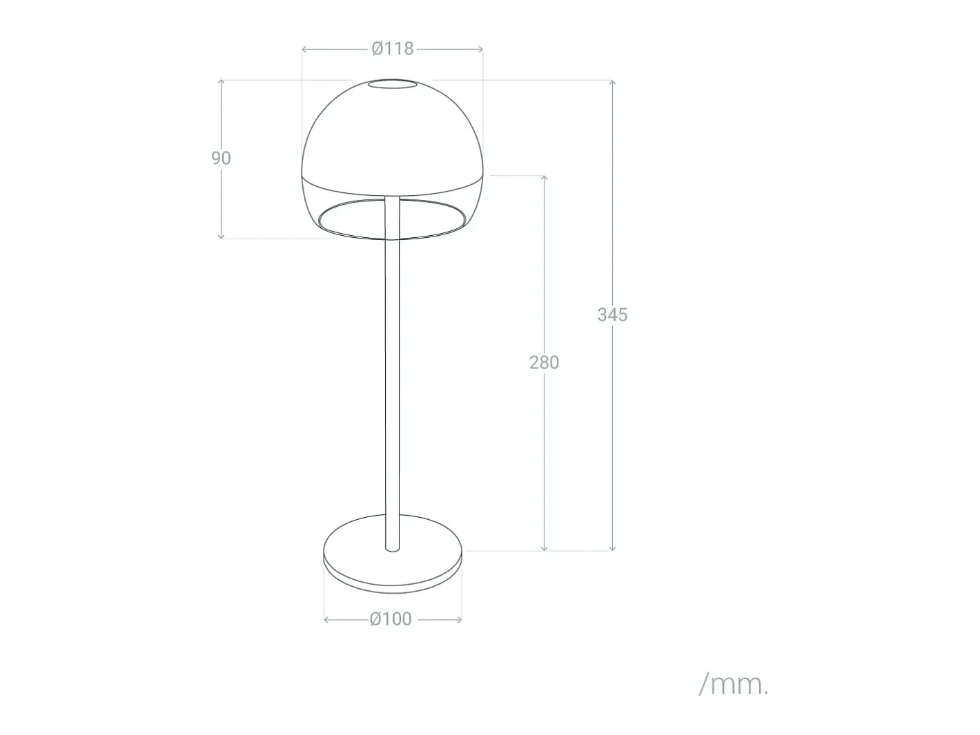 Ledkia Lámpara De Mesa-Lámpara de Mesa LED Portátil para Exterior con Batería USB Recargable Adair Negro