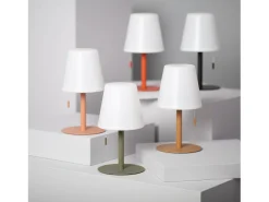 Ledkia Lámpara de Mesa LED Portátil para Exterior Aluminio con Batería Recargable Epinay Caqui Verde Hot