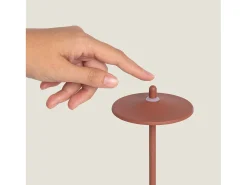 Online Ledkia Lámpara de Mesa LED Portátil para Exterior Metal con Batería Recargable Milevani Terracota