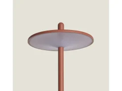 Online Ledkia Lámpara de Mesa LED Portátil para Exterior Metal con Batería Recargable Milevani Terracota