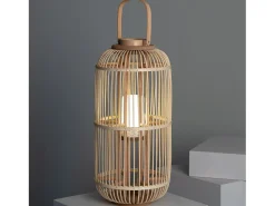 Ledkia Lámpara de Mesa LED Portátil para Exterior Ratán Jávea Natural Color natural claro Online