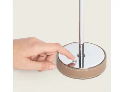 Ledkia Lámpara de Mesa LED Portátil Cuero y Metal con Batería USB Recargable Tyu Limer Marrón Multicolor Sale