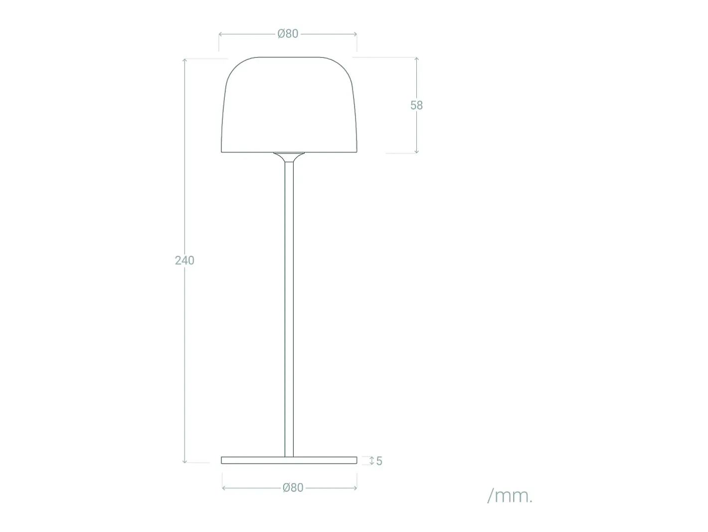 Ledkia Lámpara de Mesa LED Portátil para Exterior Aluminio con Batería Recargable Wink Óxido Multicolor Sale