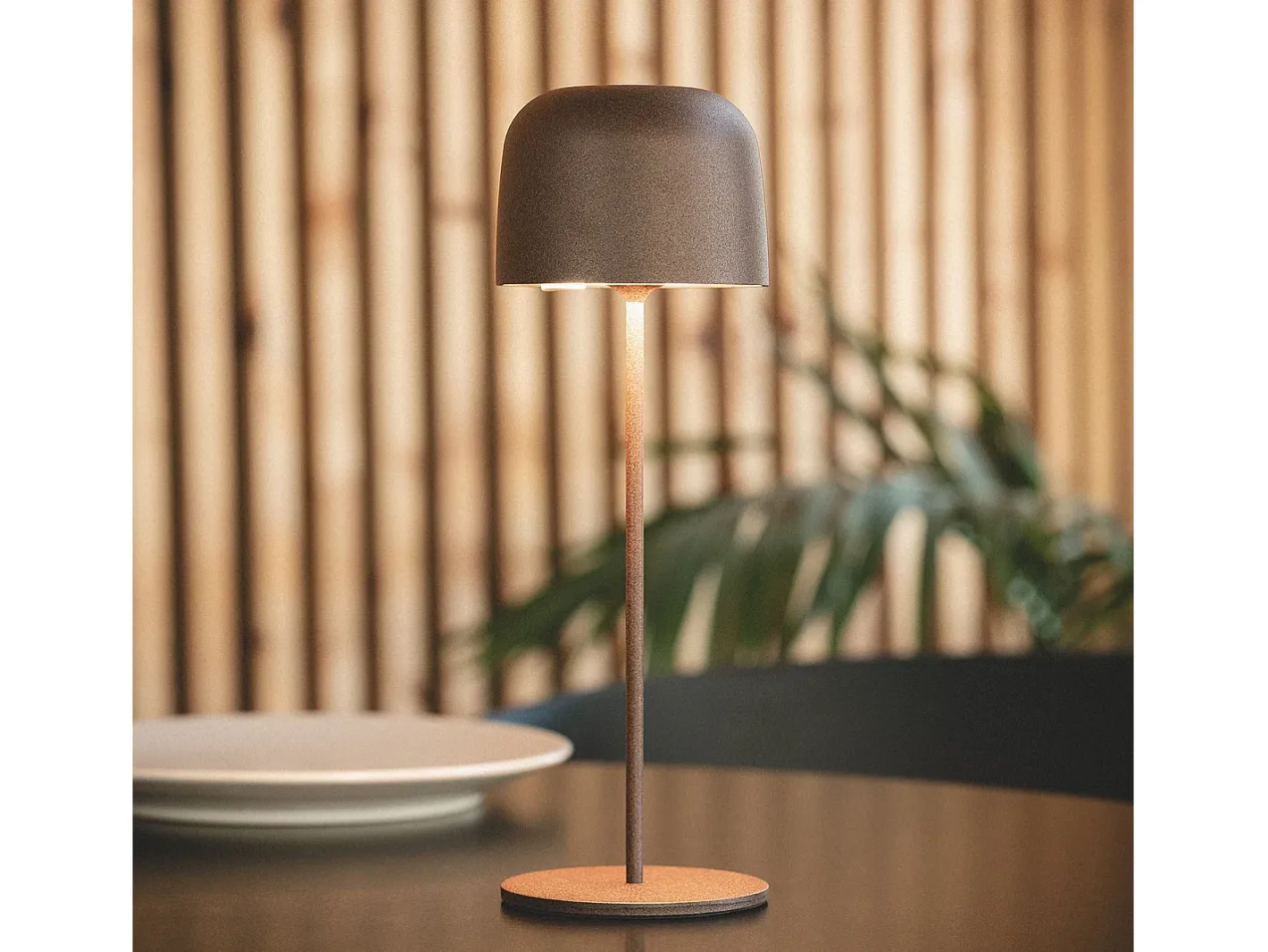 Ledkia Lámpara de Mesa LED Portátil para Exterior Aluminio con Batería Recargable Wink Óxido Multicolor Sale