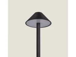 Ledkia Lámpara De Mesa-Lámpara de Mesa LED Portátil para Exterior Metal con Batería Recargable Magatzi Negro