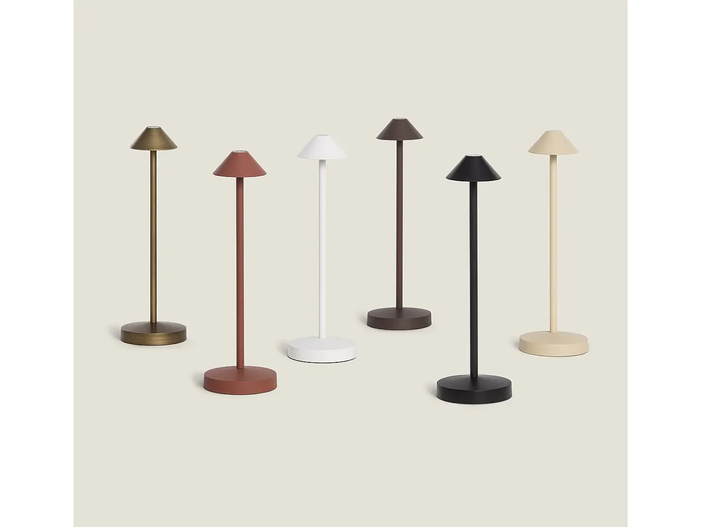 Ledkia Lámpara De Mesa-Lámpara de Mesa LED Portátil para Exterior Metal con Batería Recargable Magatzi Negro