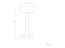 Ledkia Lámpara De Mesa-Lámpara de Mesa LED Portátil con Batería USB Recargable Ciara Dorado