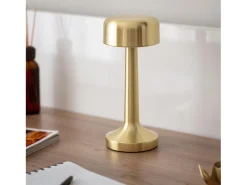 Ledkia Lámpara De Mesa-Lámpara de Mesa LED Portátil con Batería USB Recargable Ciara Dorado