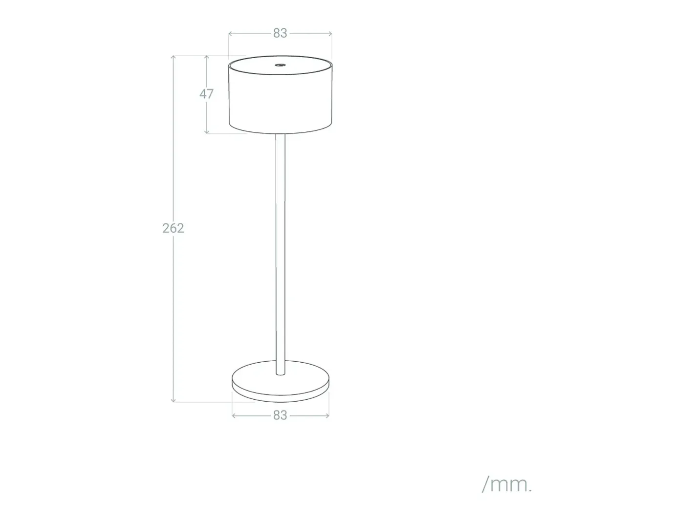 Ledkia Lámpara de Mesa LED Portátil Exterior con Batería USB Recargable Mounka Round Topo Gris Best