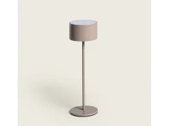 Ledkia Lámpara de Mesa LED Portátil Exterior con Batería USB Recargable Mounka Round Topo Gris Best
