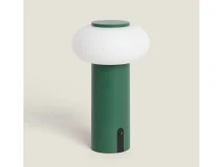 Ledkia Lámpara de Mesa LED Portátil para Exterior Metal con Batería Recargable Katse Verde Clearance