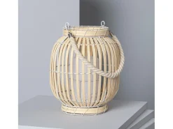 Ledkia Lámpara de Mesa LED Portátil para Exterior Ratán Dragonera Natural Color natural claro New