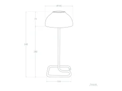 Sale Ledkia Lámpara de Mesa LED Portátil para Exterior con Batería USB Recargable Carlo / Negro Blanco
