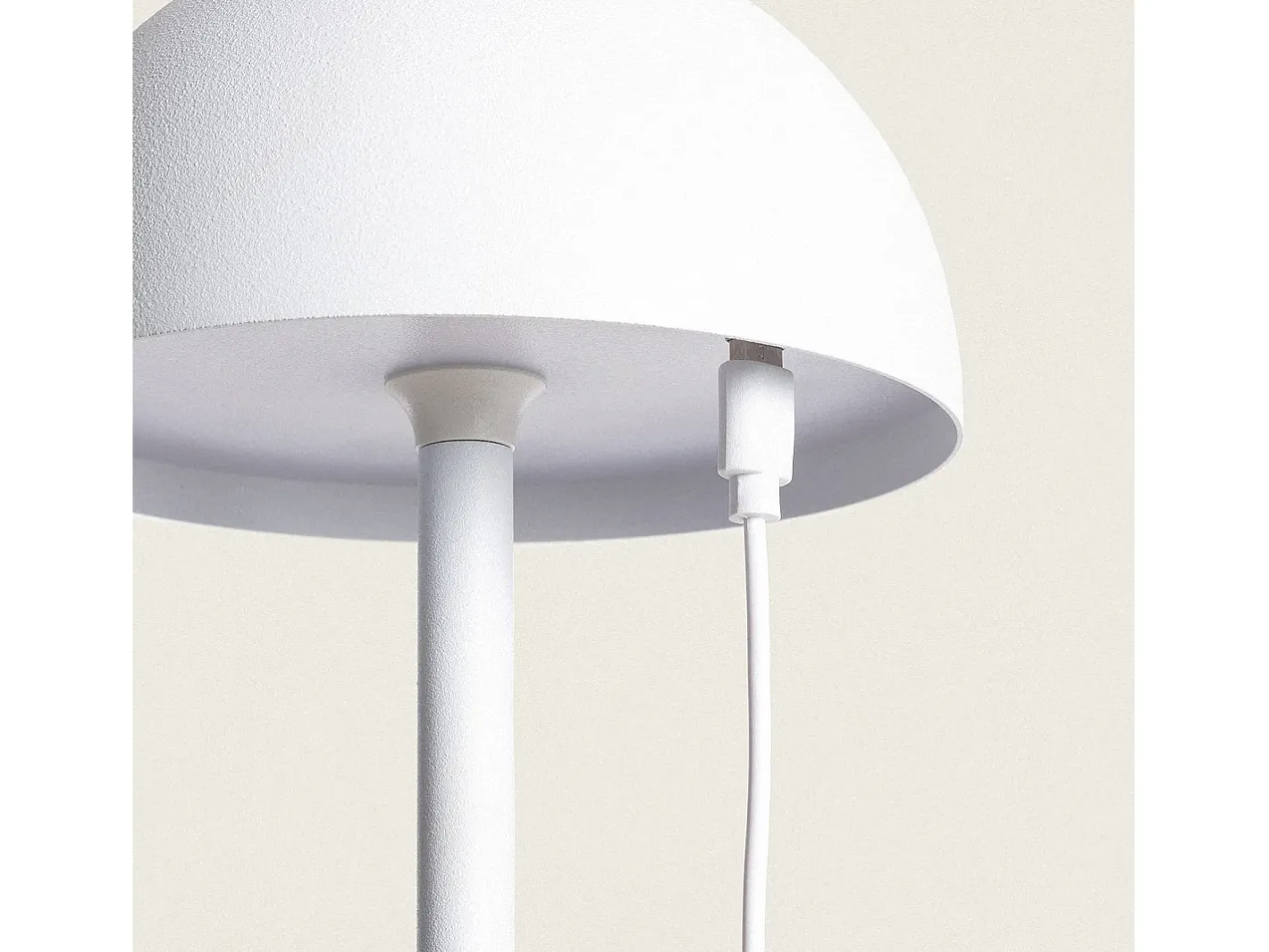 Ledkia Lámpara De Mesa-Lámpara de Mesa LED Portátil con Batería USB Recargable Kael Blanco