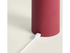Ledkia Lámpara De Mesa-Lámpara de Mesa LED Portátil con Batería USB Recargable Leta Burdeos Blanco