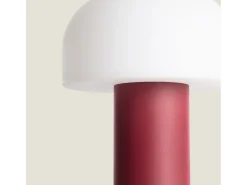 Ledkia Lámpara De Mesa-Lámpara de Mesa LED Portátil con Batería USB Recargable Leta Burdeos Blanco