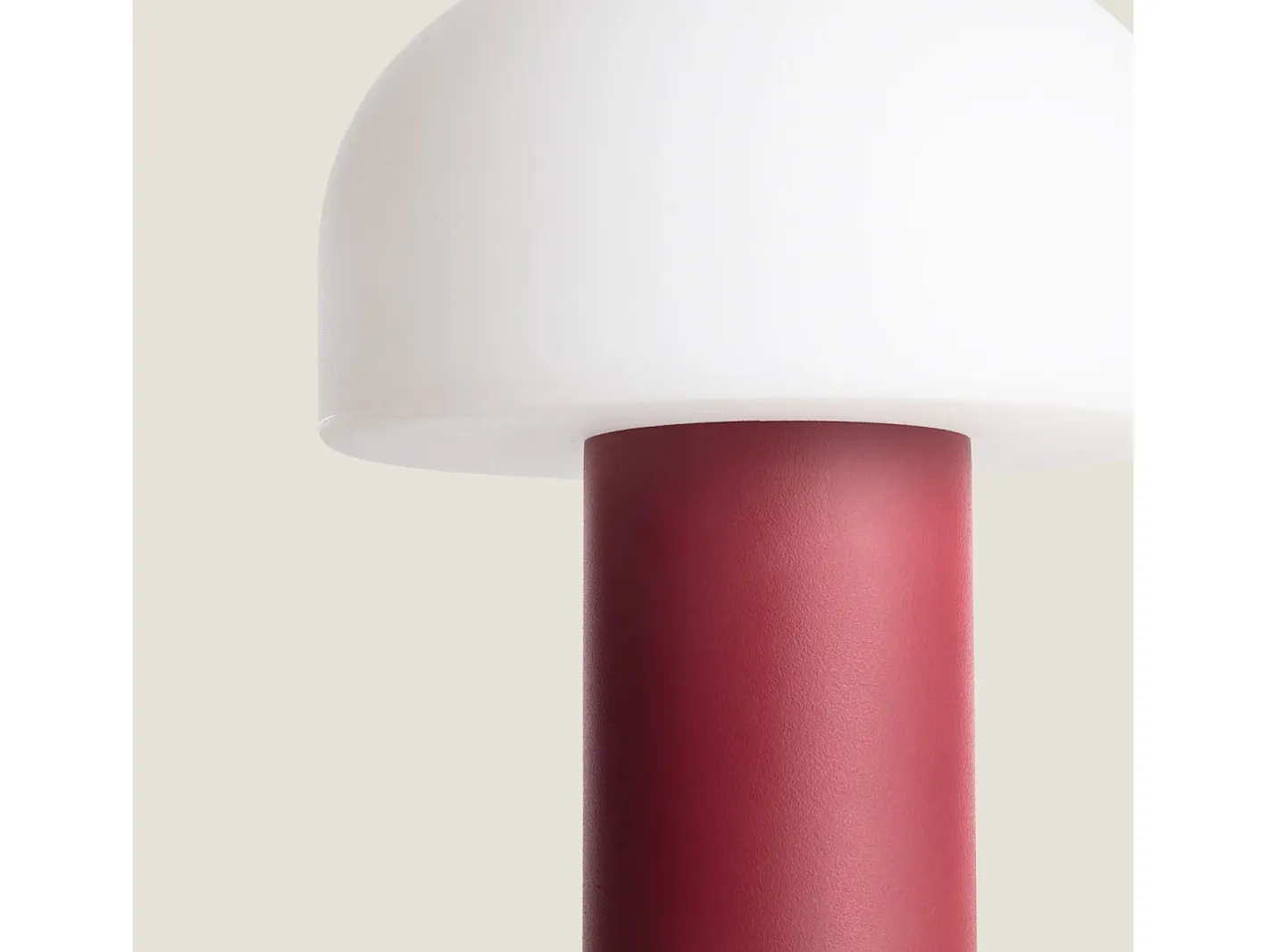 Ledkia Lámpara De Mesa-Lámpara de Mesa LED Portátil con Batería USB Recargable Leta Burdeos Blanco