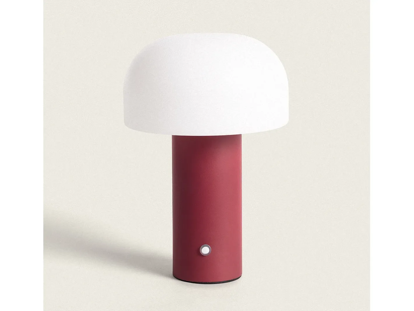 Ledkia Lámpara De Mesa-Lámpara de Mesa LED Portátil con Batería USB Recargable Leta Burdeos Blanco
