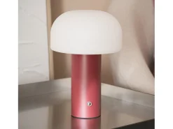 Ledkia Lámpara De Mesa-Lámpara de Mesa LED Portátil con Batería USB Recargable Leta Burdeos Blanco
