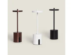 Ledkia Lámpara de Mesa LED Portátil para Exterior Metal con Batería Recargable Jawania Bronce Hot