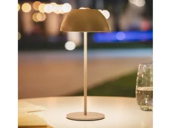 Ledkia Lámpara De Mesa-Lámpara de Mesa LED Portátil Exterior con Batería USB Recargable Mugla Topo Gris