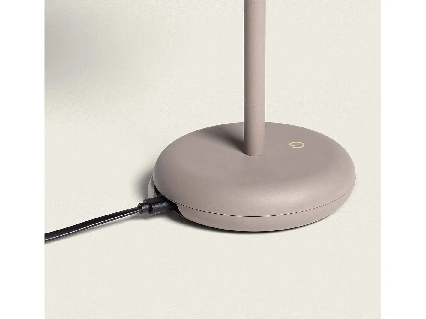 Ledkia Lámpara De Mesa-Lámpara de Mesa LED Portátil Exterior con Batería USB Recargable Galdan Topo Gris