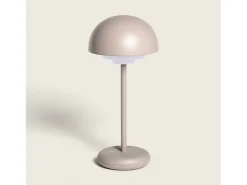 Ledkia Lámpara De Mesa-Lámpara de Mesa LED Portátil Exterior con Batería USB Recargable Galdan Topo Gris