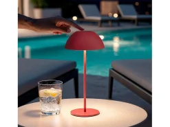 Ledkia Lámpara de Mesa LED Portátil Exterior con Batería USB Recargable Mugla Rojo Online