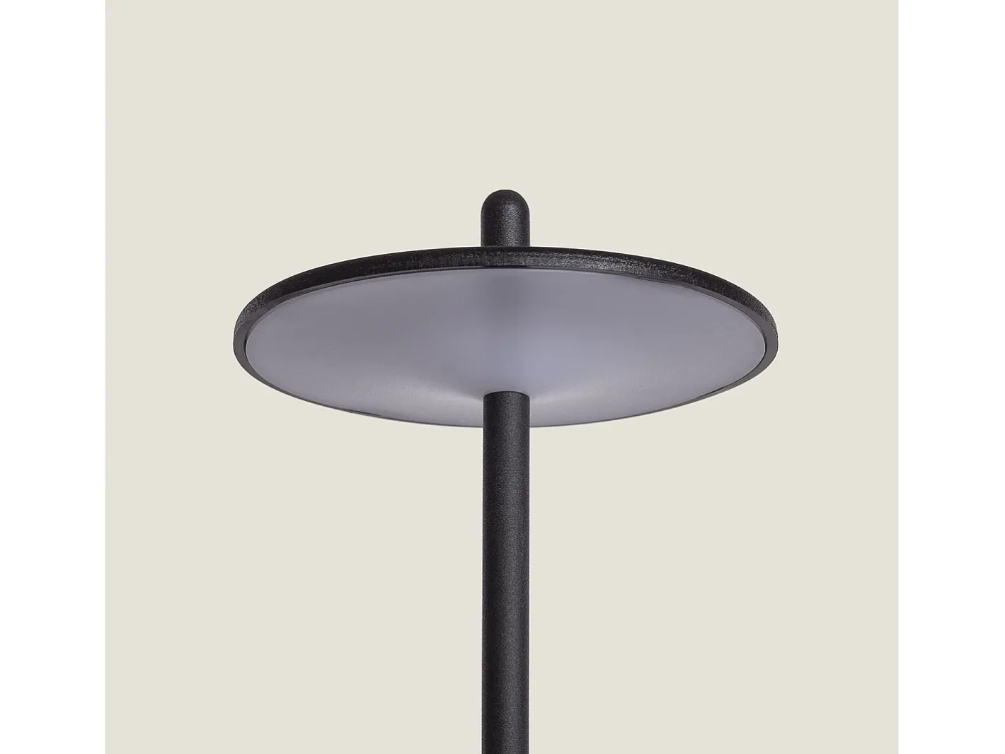 Ledkia Lámpara De Mesa-Lámpara de Mesa LED Portátil para Exterior Metal con Batería Recargable Milevani Negro
