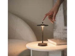 Ledkia Lámpara De Mesa-Lámpara de Mesa LED Portátil para Exterior Metal con Batería Recargable Milevani Negro