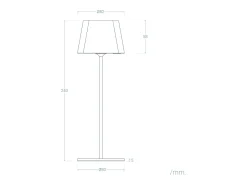 Ledkia Lámpara de Mesa LED Portátil para Exterior Aluminio con Batería Recargable Willox Blanco Hot