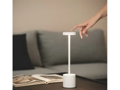 Ledkia Lámpara de Mesa LED Portátil con Batería USB Recargable Zimba Blanco Discount