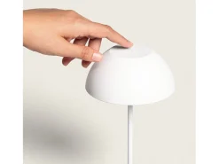 Ledkia Lámpara de Mesa LED Portátil Exterior con Batería USB Recargable Mugla Blanco Best