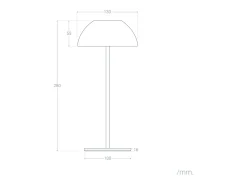 Ledkia Lámpara de Mesa LED Portátil Exterior con Batería USB Recargable Mugla Blanco Best
