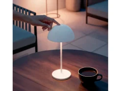 Ledkia Lámpara de Mesa LED Portátil Exterior con Batería USB Recargable Mugla Blanco Best