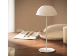 Ledkia Lámpara de Mesa LED Portátil Exterior con Batería USB Recargable Mugla Blanco Best