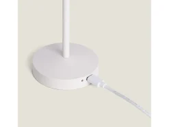 Online Ledkia Lámpara de Mesa LED Portátil para Exterior Metal con Batería Recargable Pirinoa Blanco