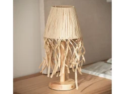 Ledkia Lámpara De Mesa-Lámpara de Mesa LED Portátil Madera con Batería USB Recargable Soure Natural Beige