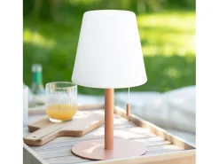 Clearance Ledkia Lámpara de Mesa LED Portátil para Exterior Aluminio con Batería Recargable Epinay Melocotón Multicolor