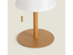 Outlet Ledkia Lámpara de Mesa LED Portátil para Exterior Aluminio con Batería Recargable Epinay Camel