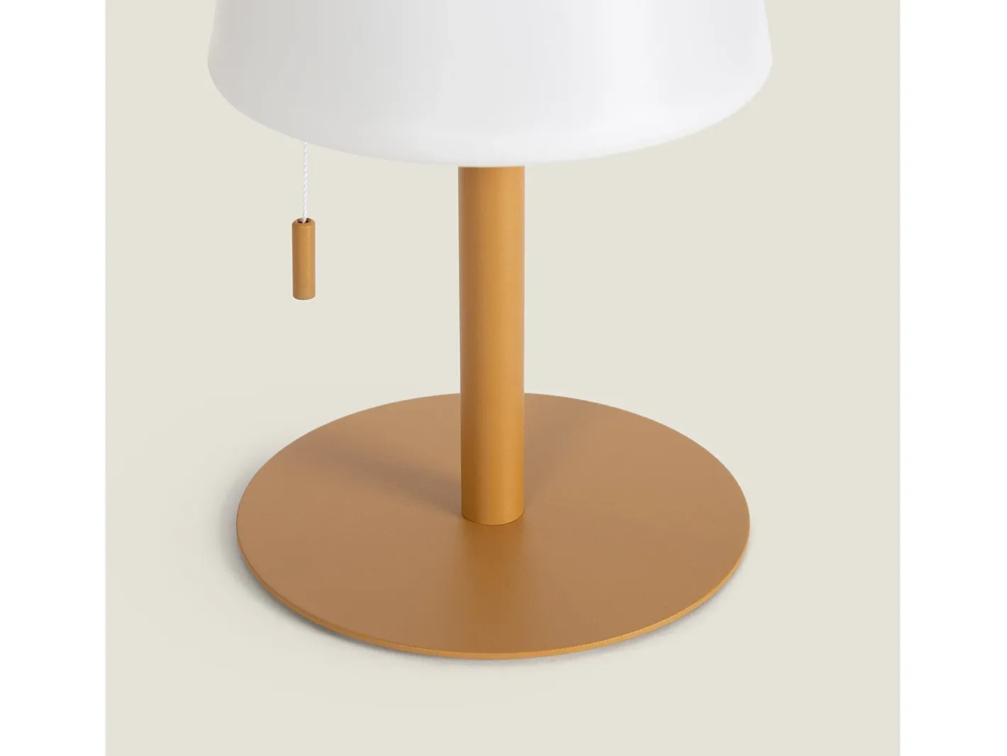 Outlet Ledkia Lámpara de Mesa LED Portátil para Exterior Aluminio con Batería Recargable Epinay Camel