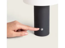 Ledkia Lámpara De Mesa-Lámpara de Mesa LED Portátil con Batería USB Recargable Leta Negro