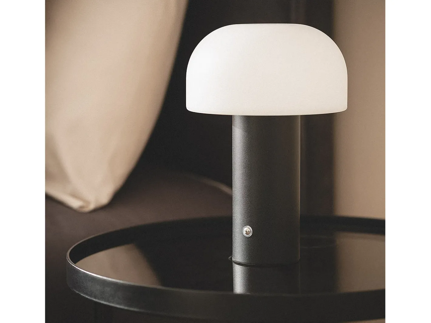 Ledkia Lámpara De Mesa-Lámpara de Mesa LED Portátil con Batería USB Recargable Leta Negro