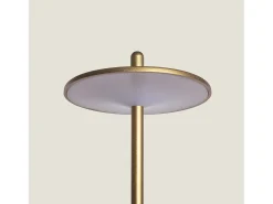 Ledkia Lámpara de Mesa LED Portátil para Exterior Metal con Batería Recargable Milevani Latón Dorado