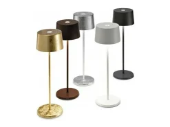 Lámpara de mesa LED recargable y regulable blanca Olivia Pro Blanco Online