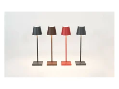 Lámpara de mesa LED recargable y regulable Poldina Pro Micro Corten con batería de hasta 12 horas Marru00f3n Outlet