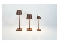 Lámpara de mesa LED recargable y regulable Poldina Pro Micro Corten con batería de hasta 12 horas Marru00f3n Outlet