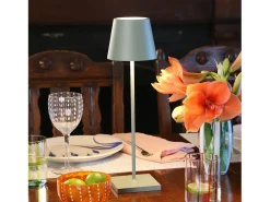 Lámpara De Mesa-Lámpara de mesa LED recargable y regulable Poldina Pro Sage Green con duración de batería de hasta 12 horas. Para uso exterior IP65 Verde