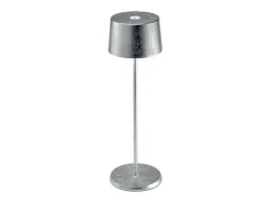 Online Lámpara de mesa LED recargable y regulable Olivia Pro Silver Leaf Gris