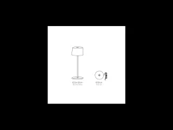 Lámpara De Mesa-Lámpara de mesa LED recargable y regulable Zafferano OLIVIA PRO MICRO Corten Marru00f3n